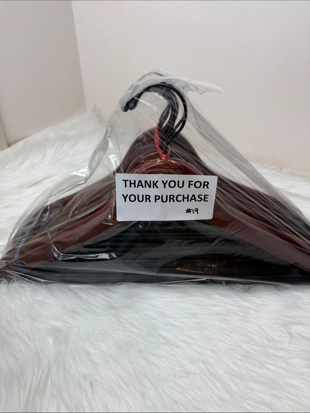Brookstone Premium Wooden Suit Hangers in Mahogany - Set of 10